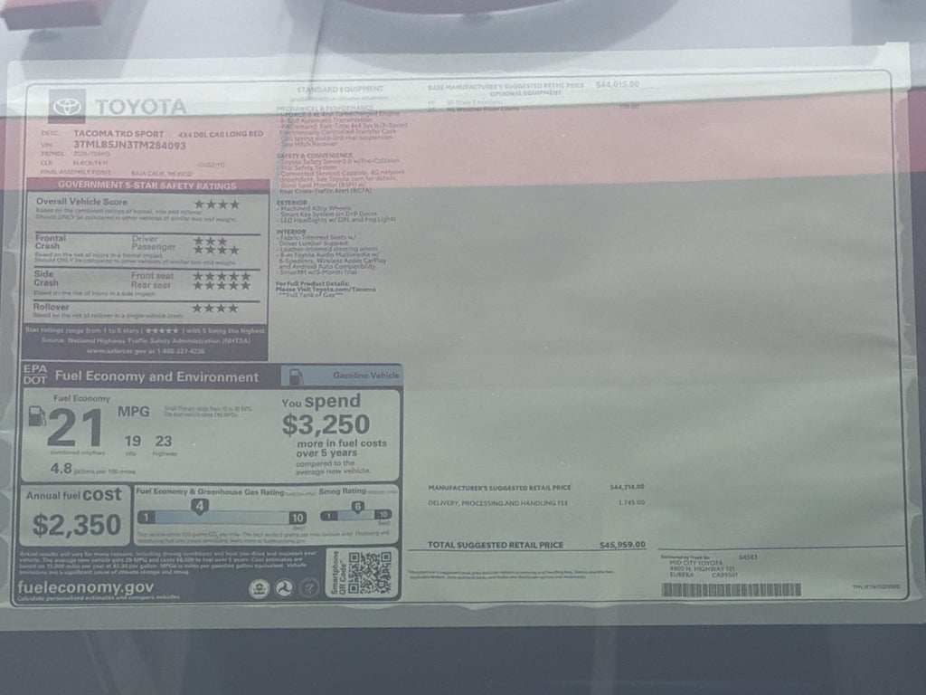 2026 Toyota Tacoma TRD Sport