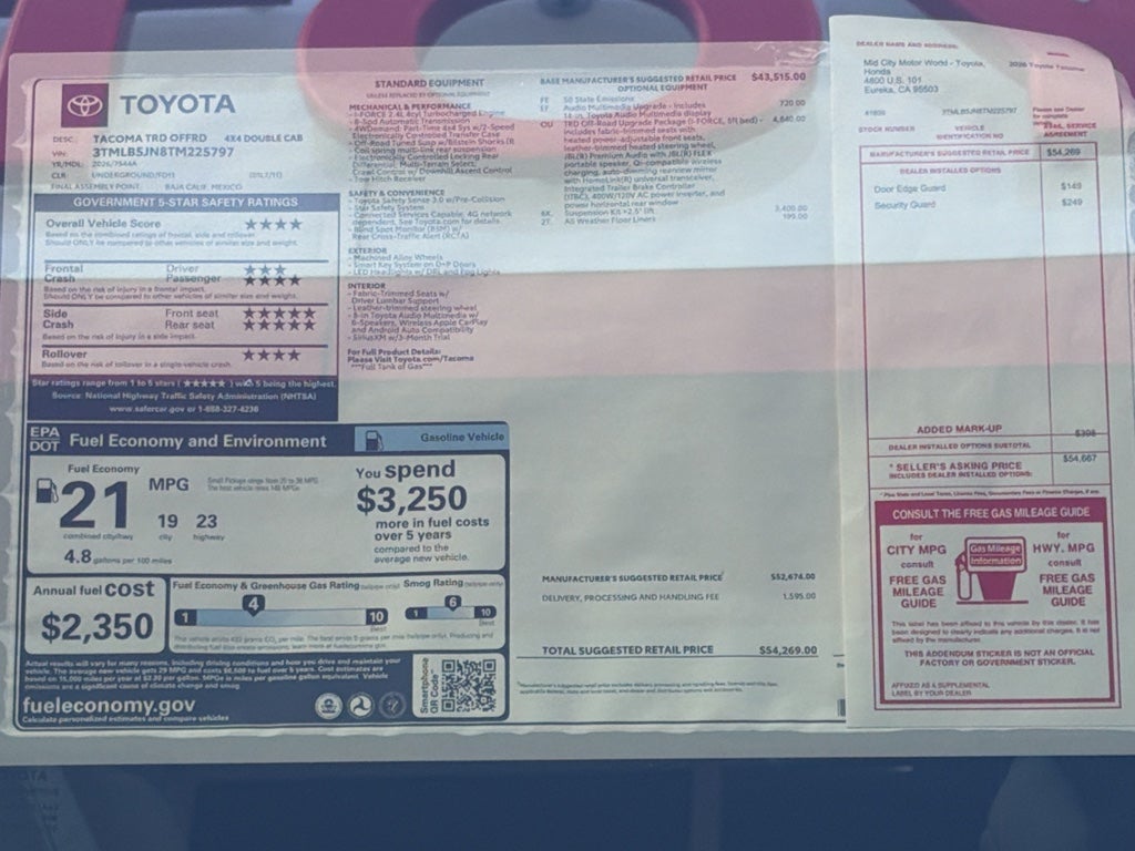 2026 Toyota Tacoma TRD Off-Road