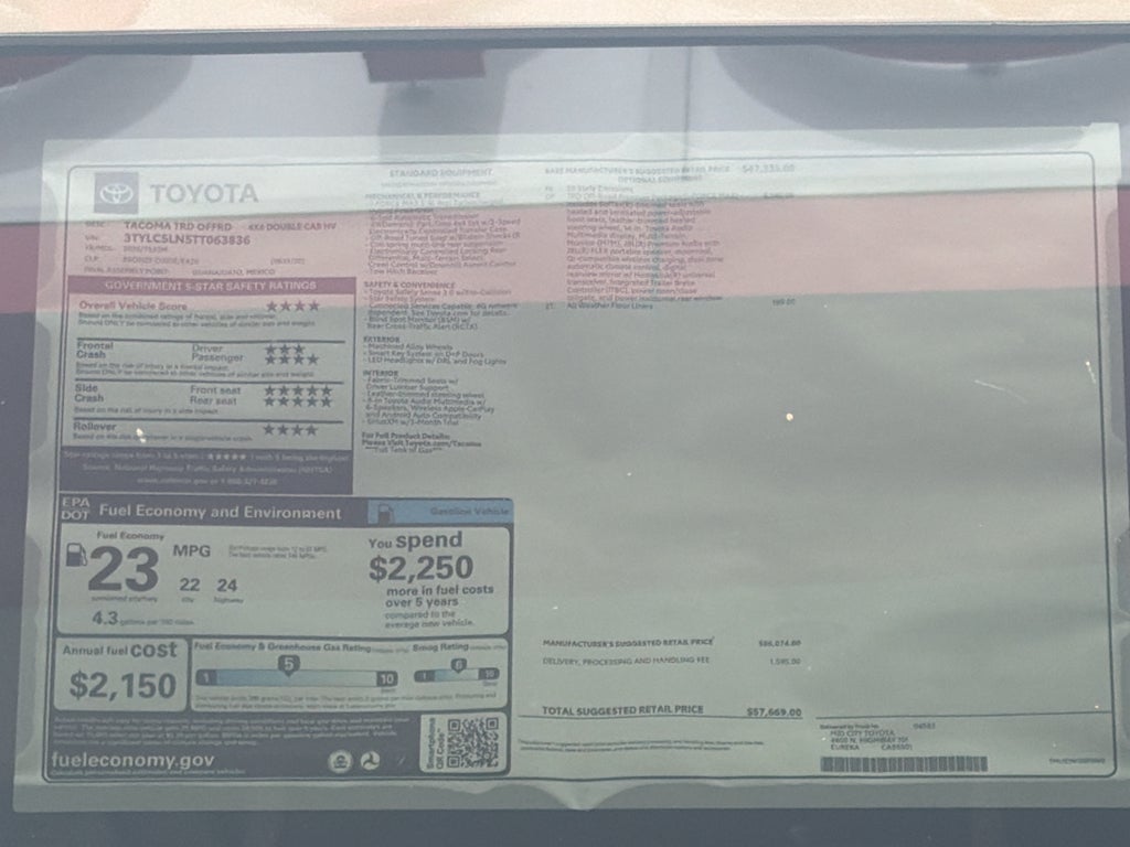 2026 Toyota Tacoma Hybrid TRD Off Road Hybrid