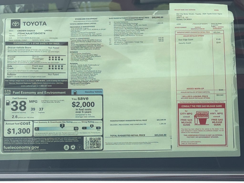 2026 Toyota Toyota Crown Signia Limited