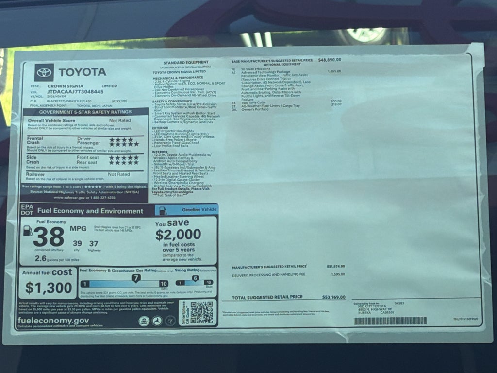 2026 Toyota Toyota Crown Signia Limited