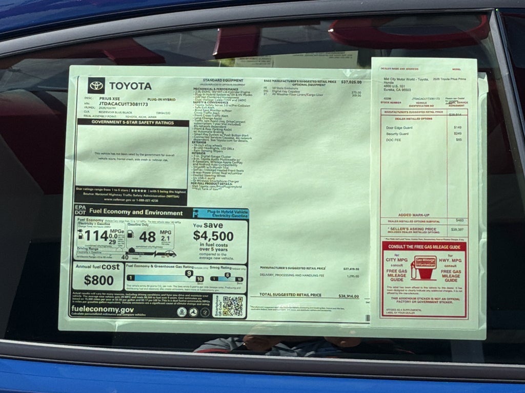 2026 Toyota Prius Plug-in Hybrid XSE