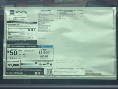 2026 Toyota Corolla Hybrid Hybrid LE