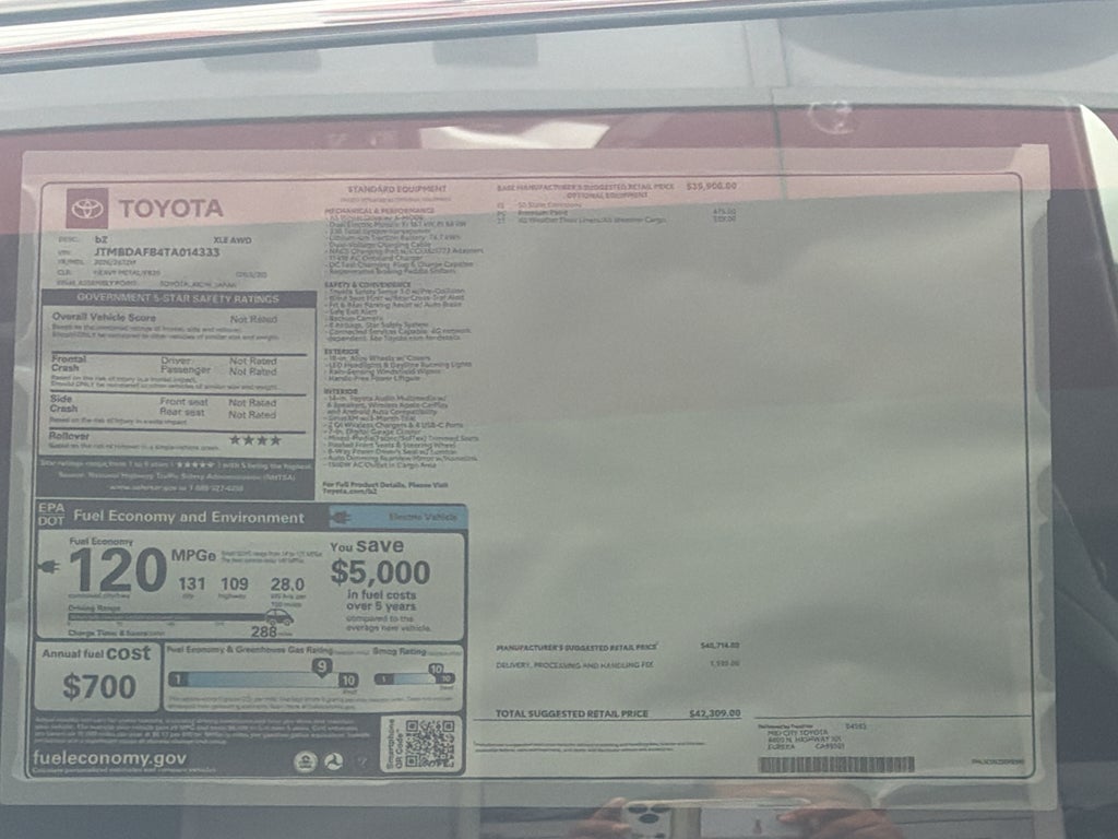 2026 Toyota bZ XLE