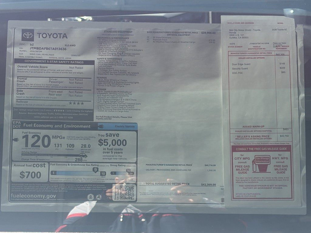 2026 Toyota bZ XLE